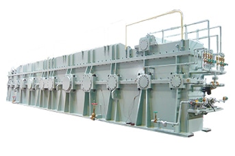 Gear unit for main winding of ladle cranes for haulage equipment