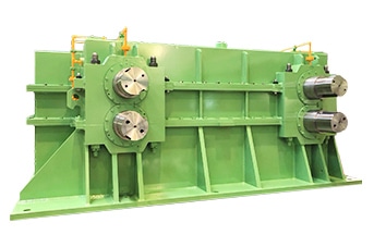 Gear unit for pinion stand drive, for steel making machinery