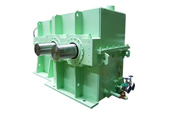 Gear unit for driving rubber mixing machine